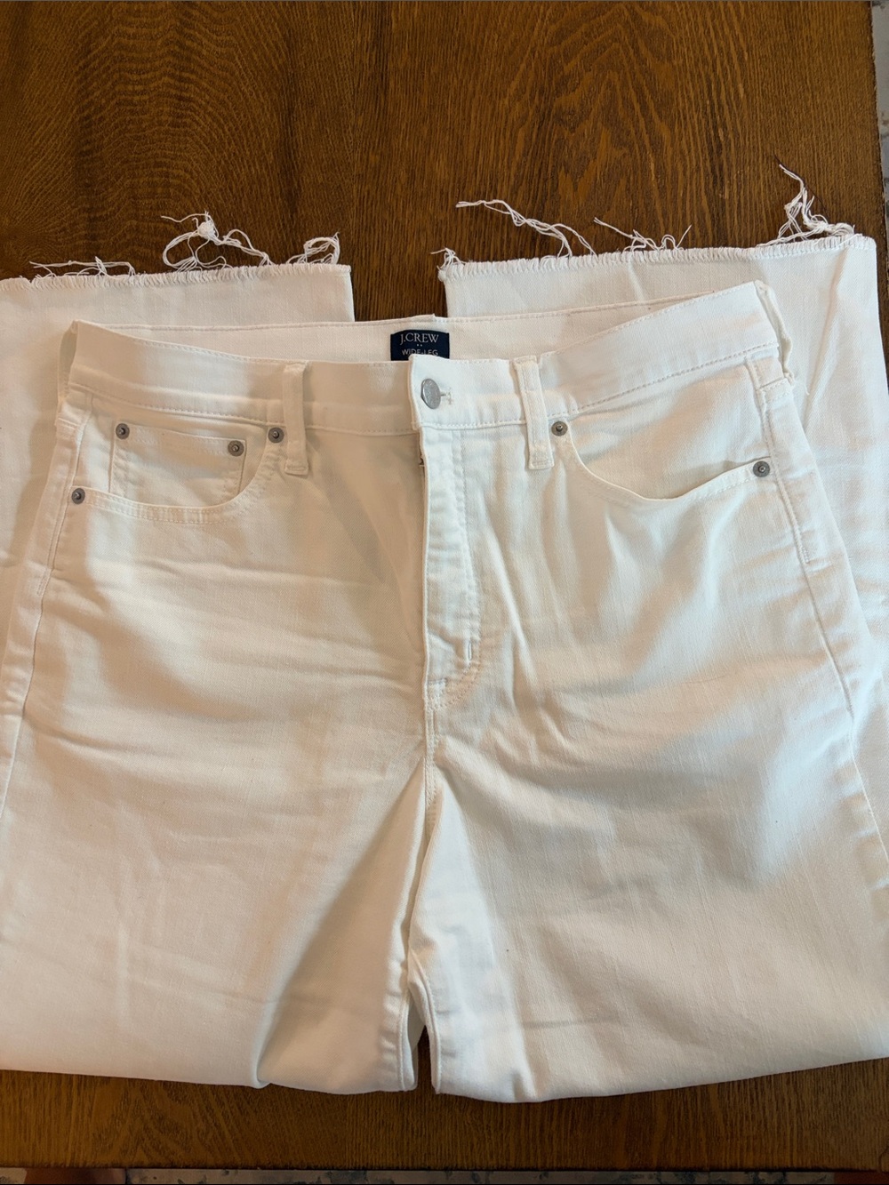 J. Crew White Wide-Leg Crop Jeans size 31 - Picture 2 of 4